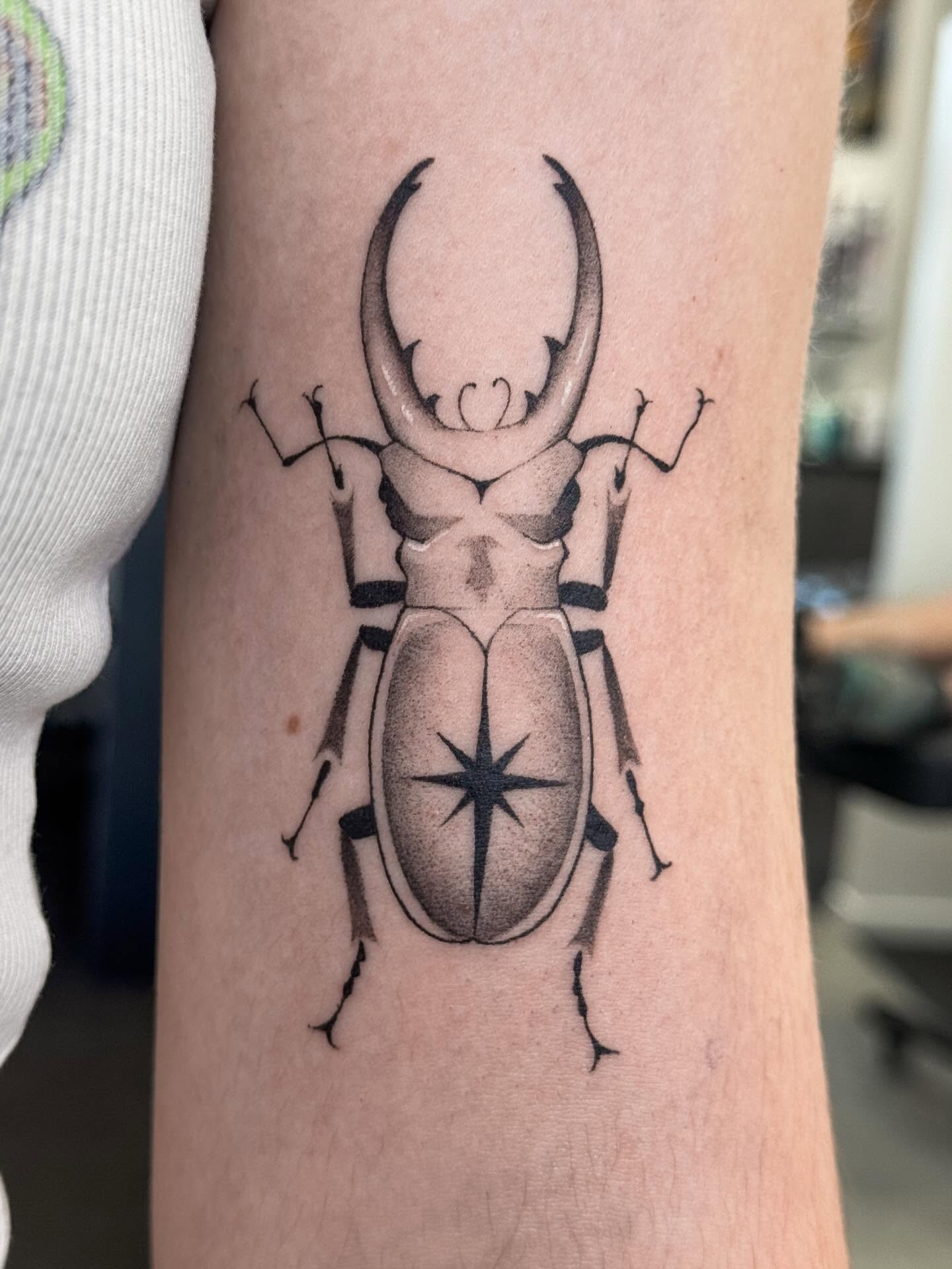 black-and-grey-beatle-tattoo