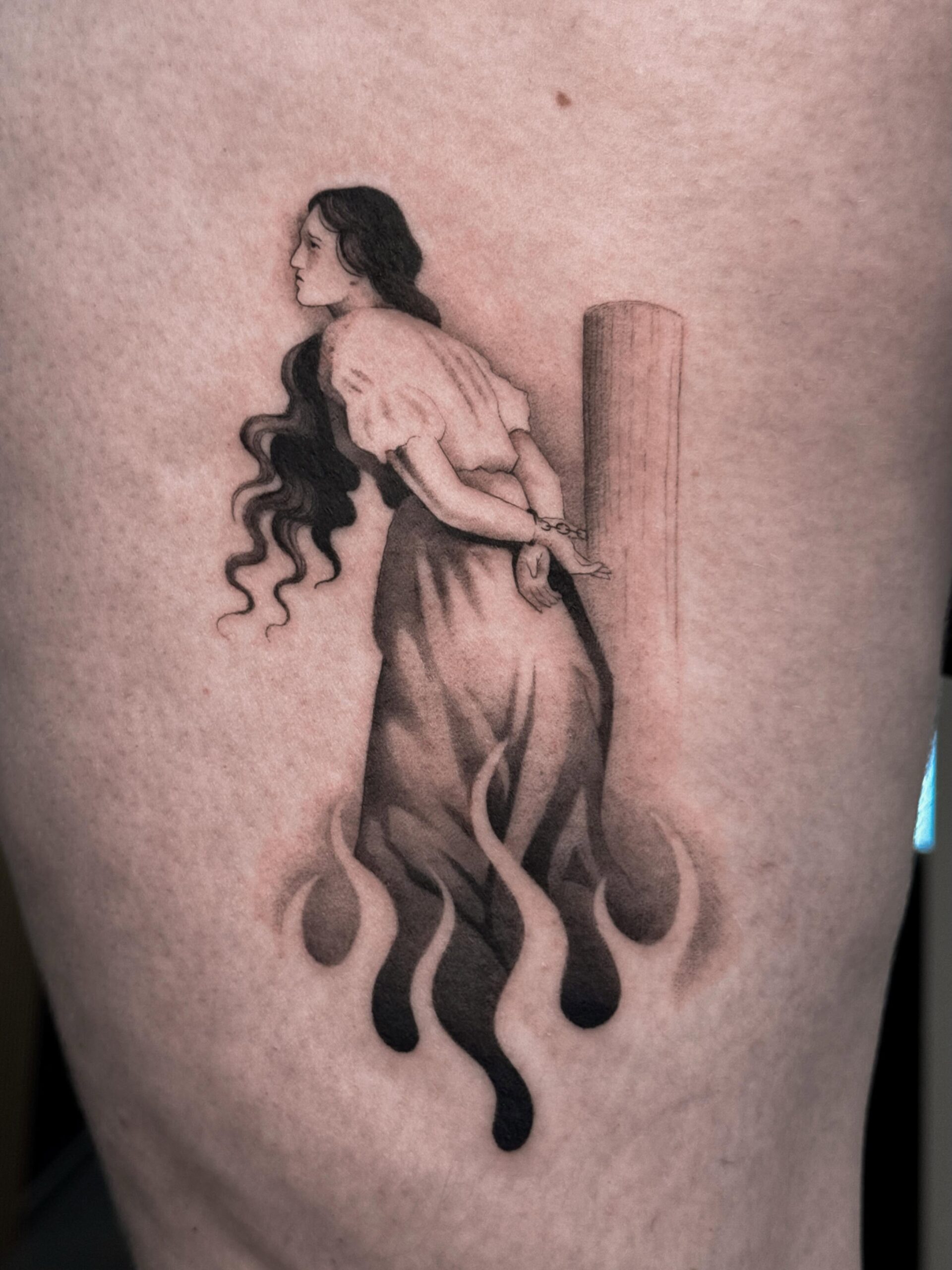 black-and-grey-burning-witch-tattoo-christchurch