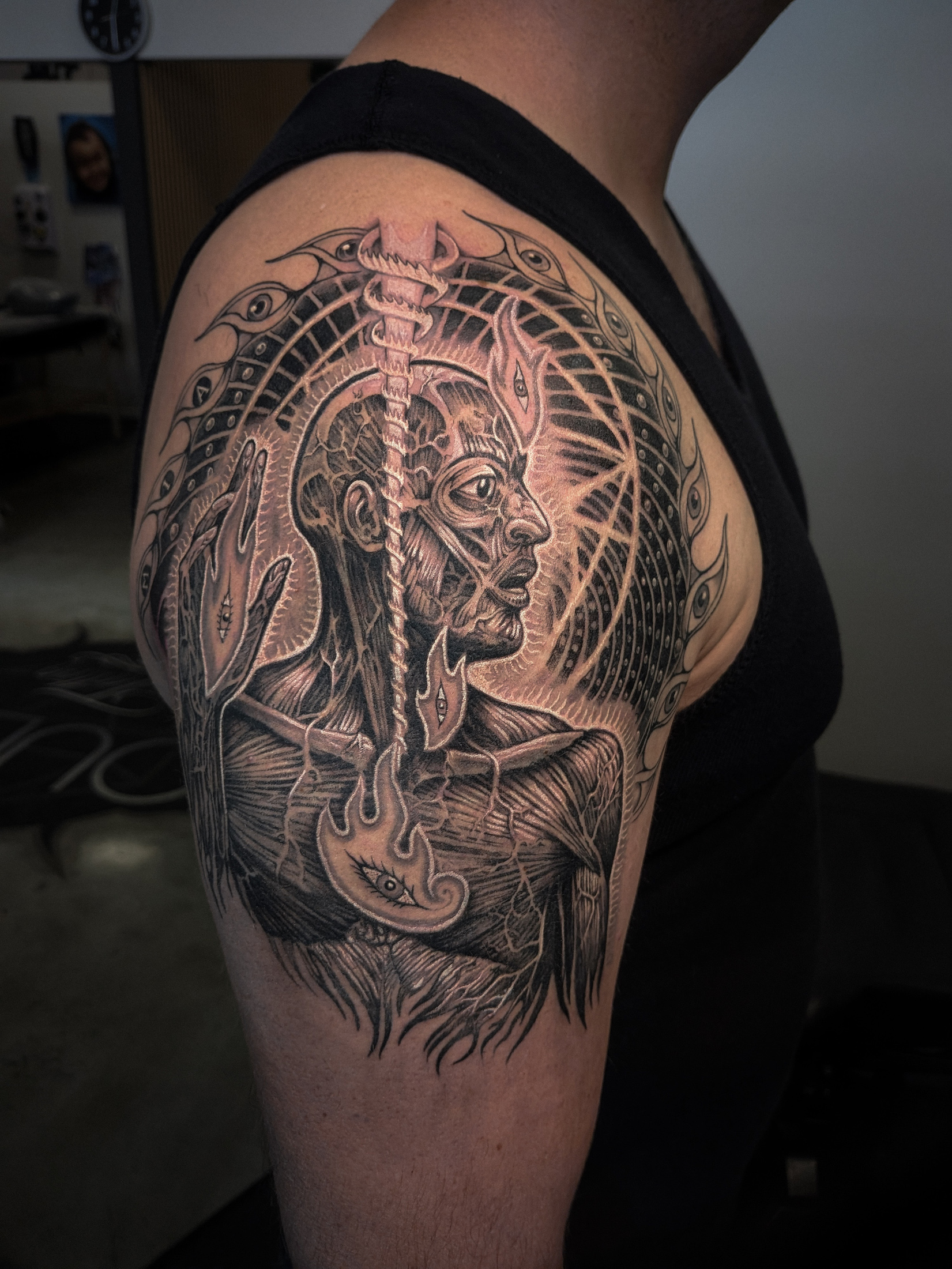 black-and-grey-tool-tattoo-christchurch