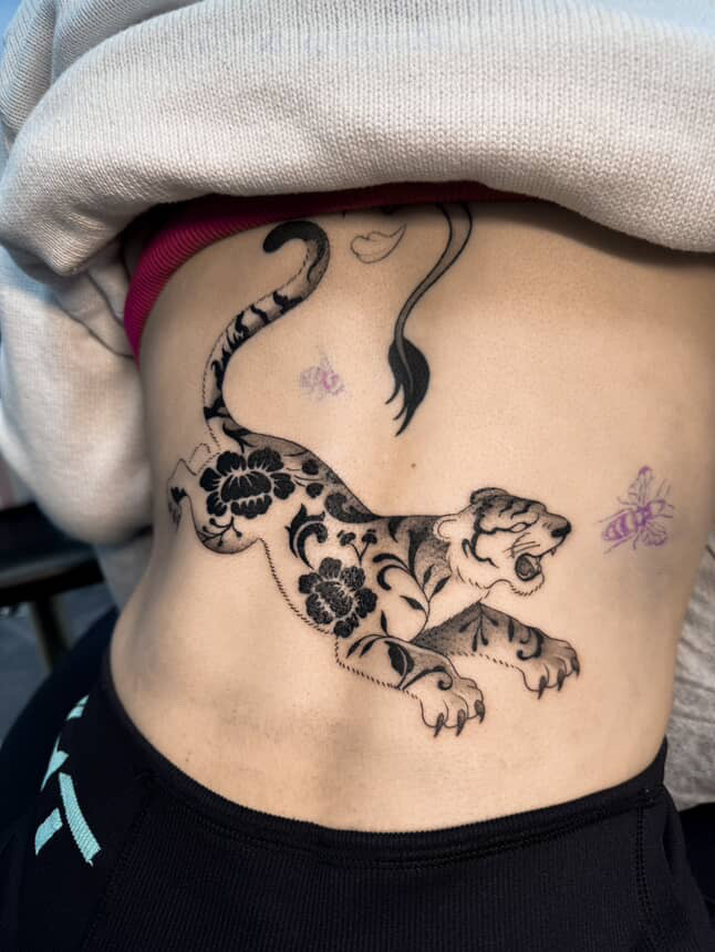 feminine-japanese-tiger-tattoo-christchurch