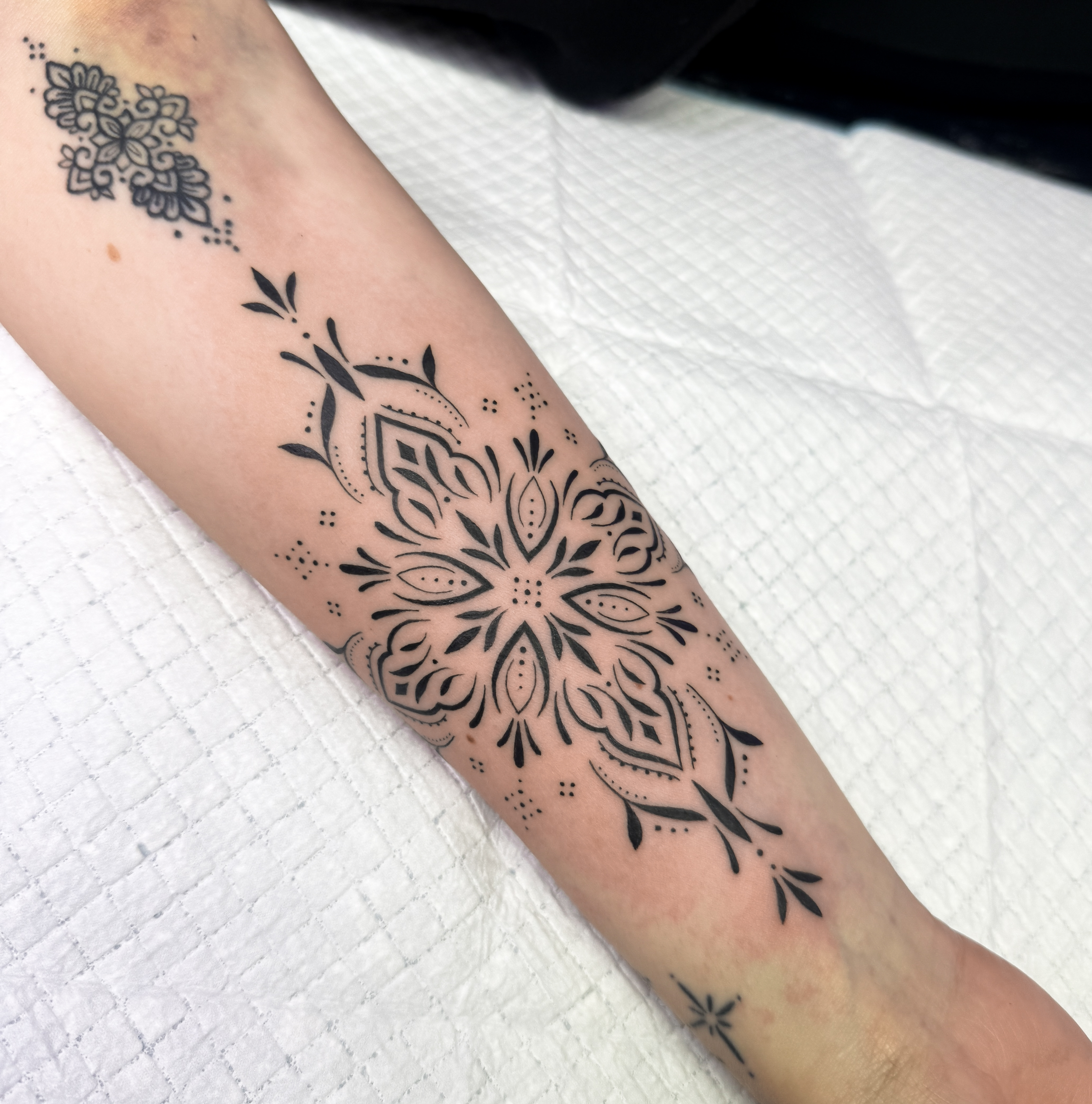 ornamental-forearm-tattoo-christchurch-new-zealand