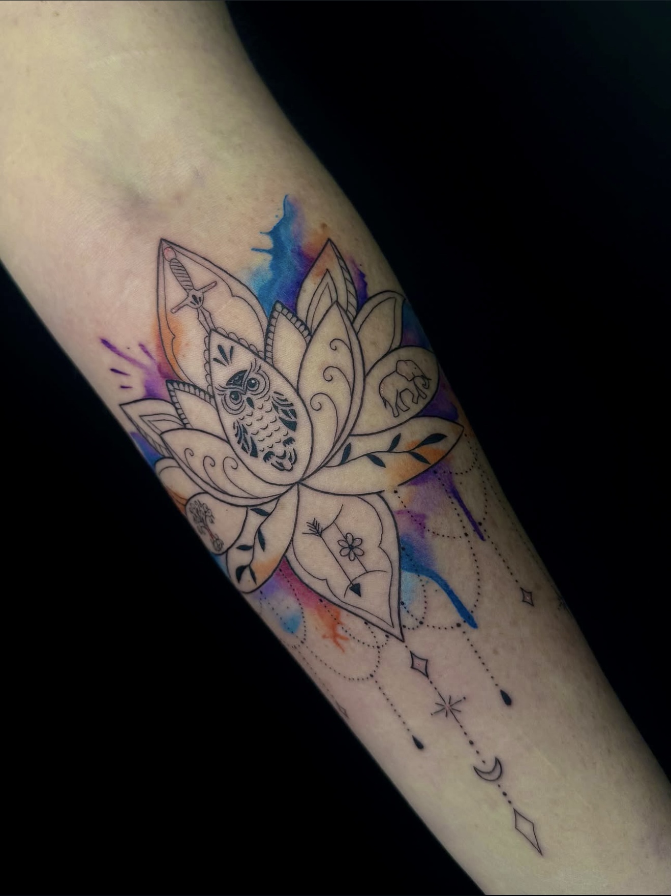 watercolour-lotus-tattoo-christchurch