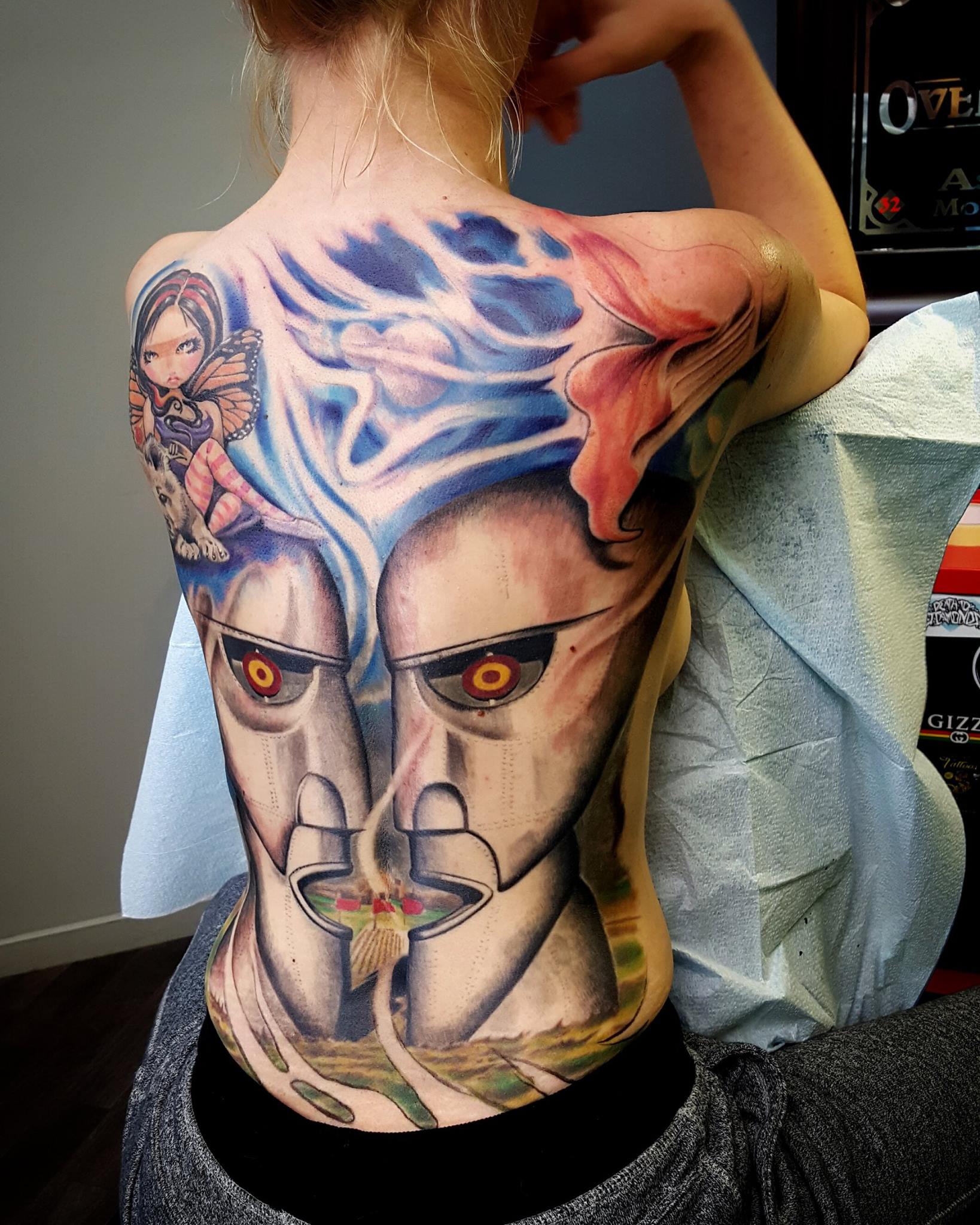 colour-pink-floyd-division-bell-back-piece-tattoo-christchurch