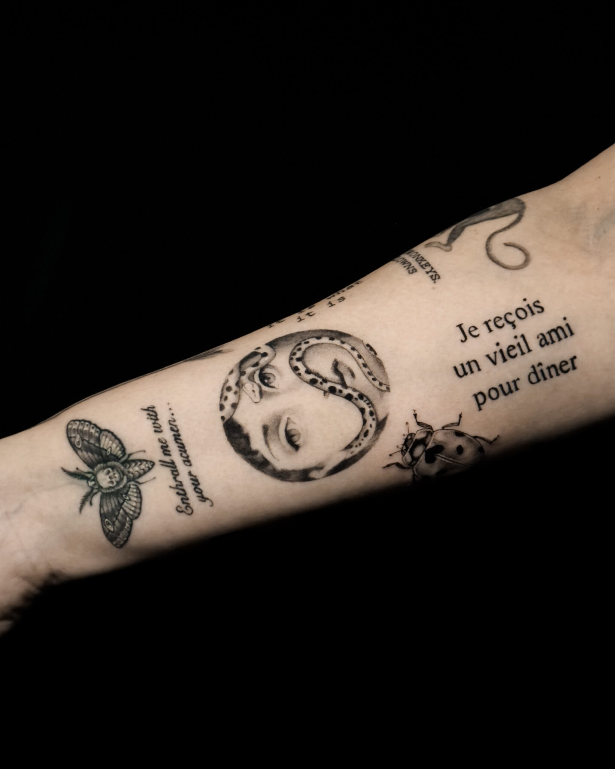 miniature-realism-patchwork-sleeve-tattoo-christchurch