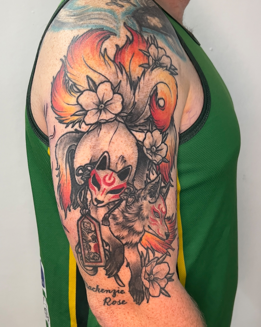 neo-traditional-kitsune-fox-tattoo-christchurch